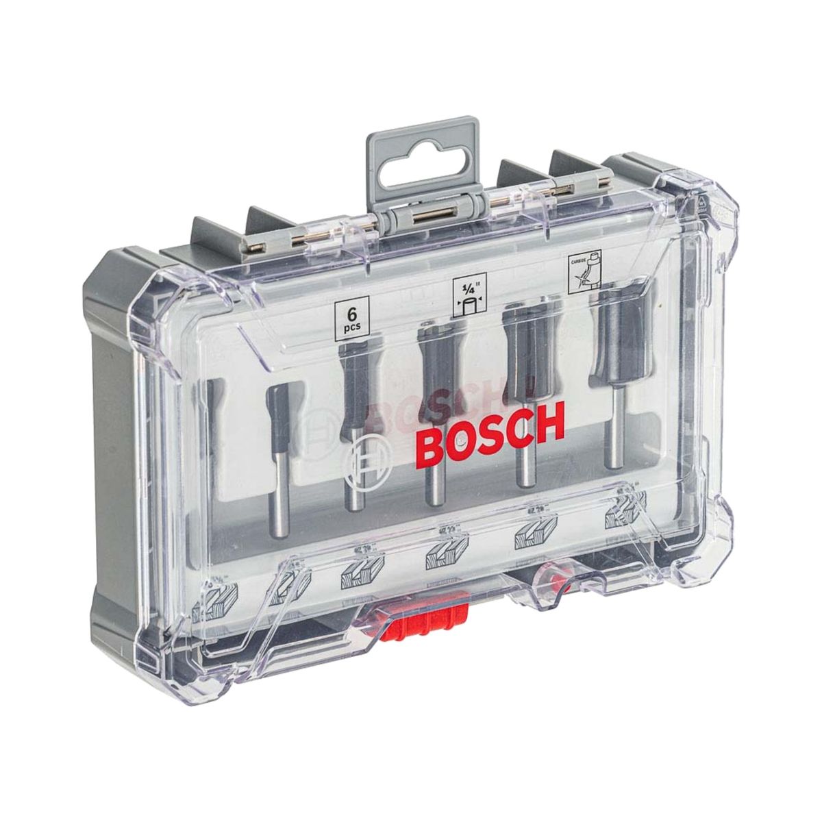 BOSCH - FRESAS RECTAS JUEGO DE 6 PIEZAS 1/4"  BOSCH 2607017467