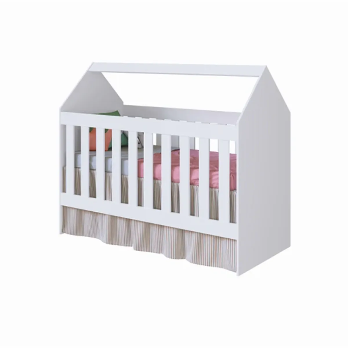 KIDSCOOL - Cuna Casita 60 Montessori Blanca