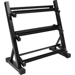 CENTURFIT - Rack Mancuernas 3 Niveles Gym Barras Soporte 450kg