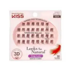 KISS - Pestañas Postizas Looks So Natural Trio Mediano
