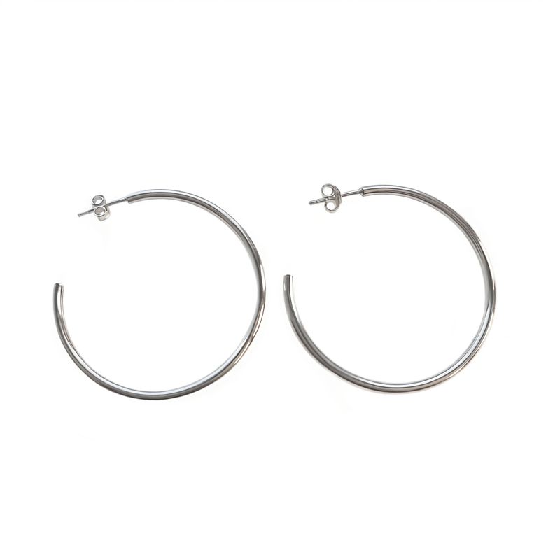 ANDREA COGGIOLA JOYAS - Aros Argolla Jimena 40mm Plata Fina 925