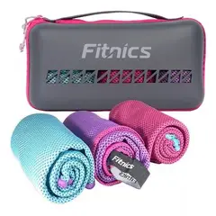 GENERICO - Toalla Microfibra Set De 3 Fitnics 100x30 Ejercicio +estuche