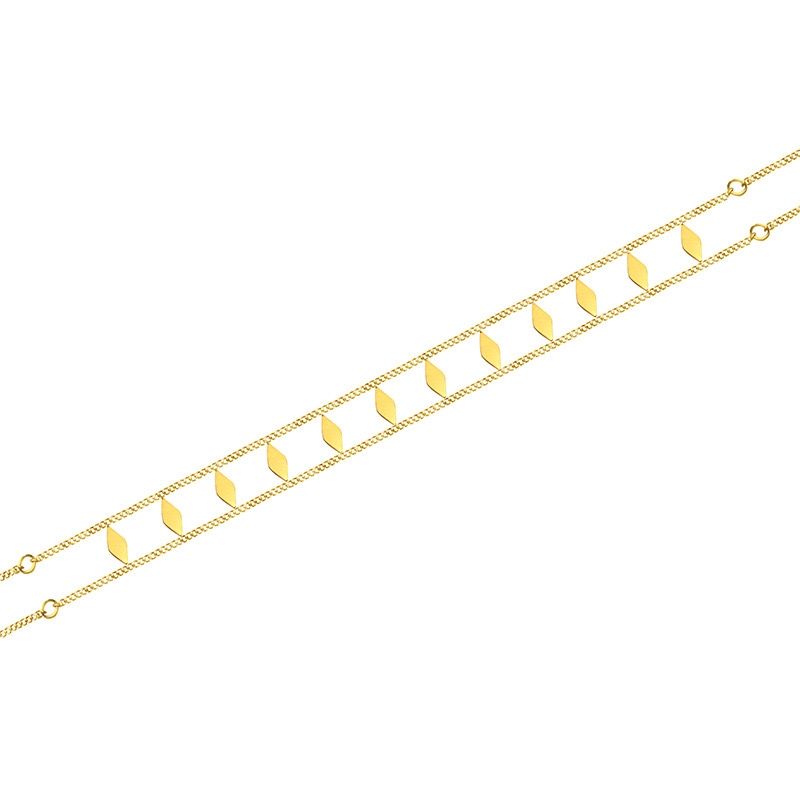 LUX JOYAS - Collar Baño Oro 18k Choker Rombos