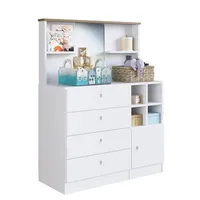 Comoda Infantil 4 Cajones + Puerta y Espejo