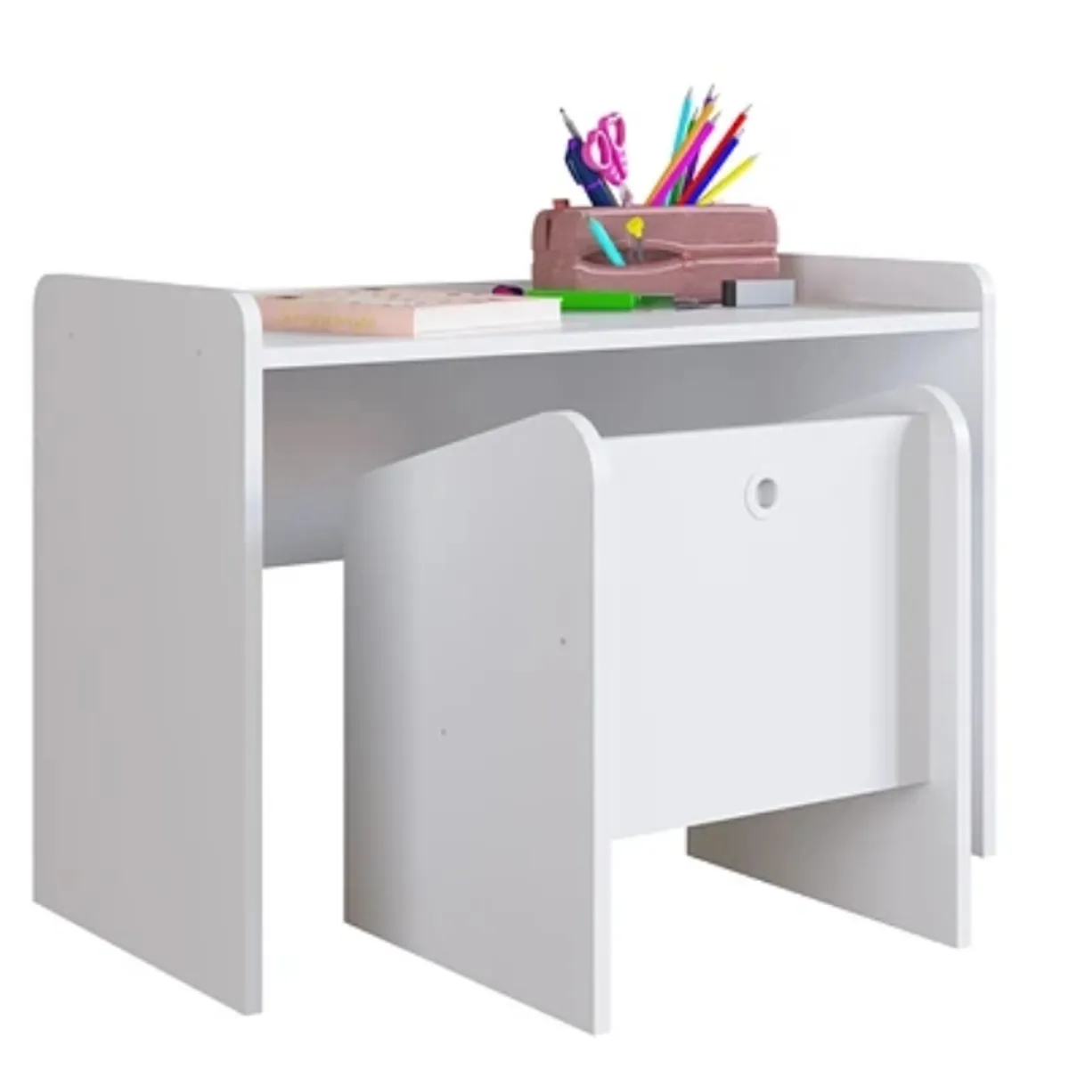 KIDSCOOL - Mesa Con Silla Montessori Blanco