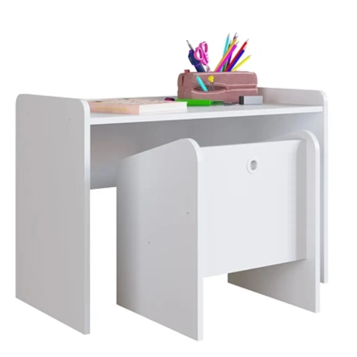 KIDSCOOL - Mesa Con Silla Montessori Blanco