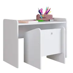 KIDSCOOL - MESA CON SILLA MONTESSORI BLANCO