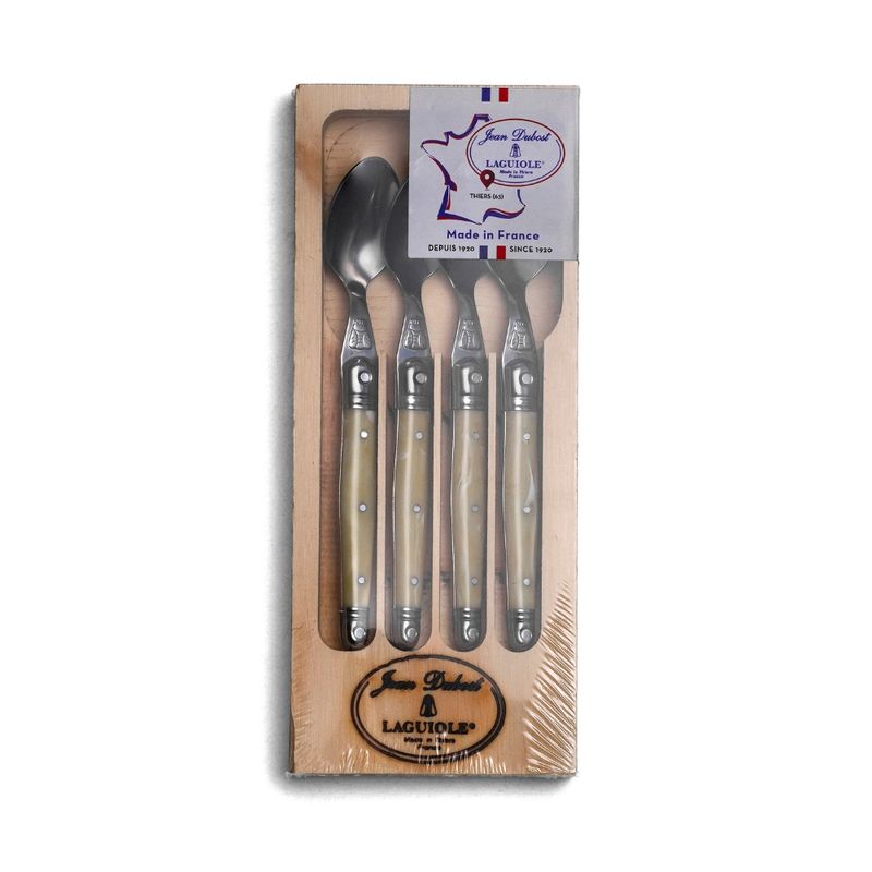 LAGUIOLE - Set 4 cucharas moka marmol