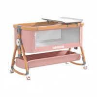 Cuna Colecho Mecedora 3 En 1 Rosada