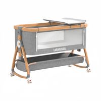 Cuna Colecho Mecedora 3 En 1 Gris