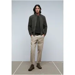 SCALPERS - Chaqueta Bomber Piel Khaki