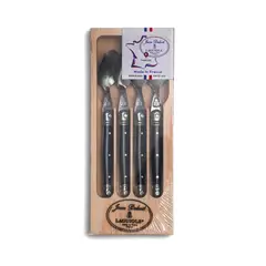 LAGUIOLE - Set 4 cucharas moka negro