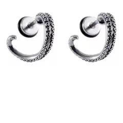 GENERICO - Aros Tentáculos Estilo Piercing Acero Hombre Mujer Moda