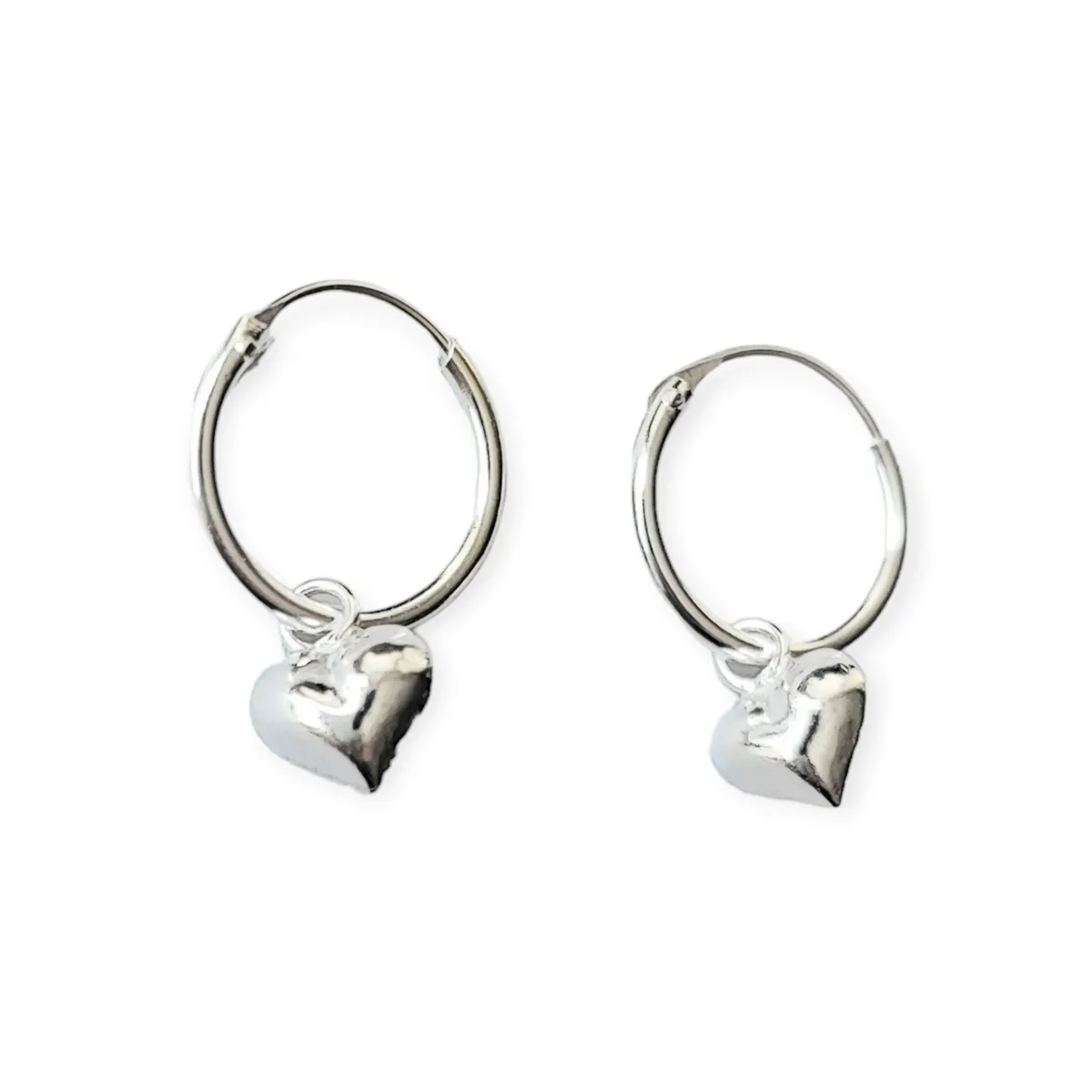 COGGIOLA - Aros Argolla Mini Corazón Colgante Plata Fina 925