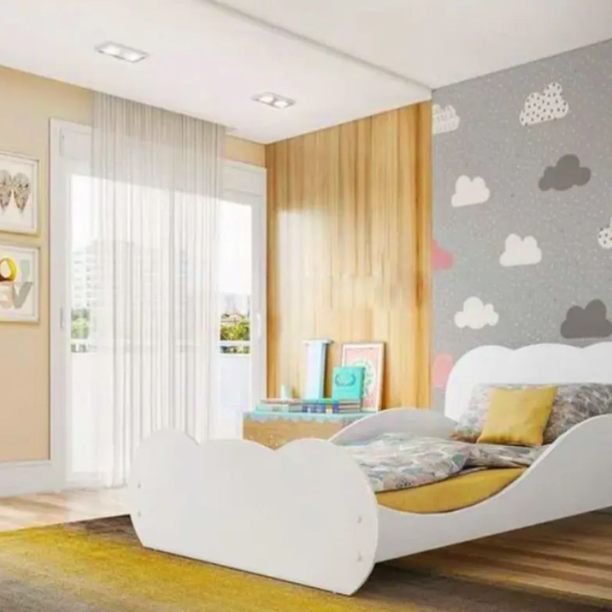 KIDSCOOL - Mini Cama Nube Blanca Premium