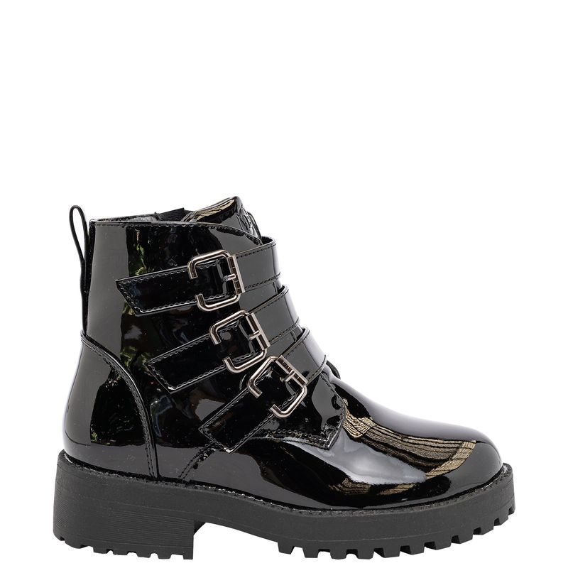 BAMBOO - Botin Niña Negro Charol Yeni Bamboo