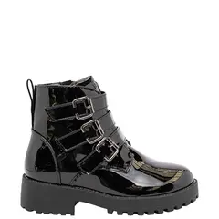 BAMBOO - Botin Niña Negro Charol Yeni