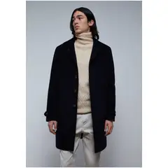 SCALPERS - Abrigo Clásico Lana Navy
