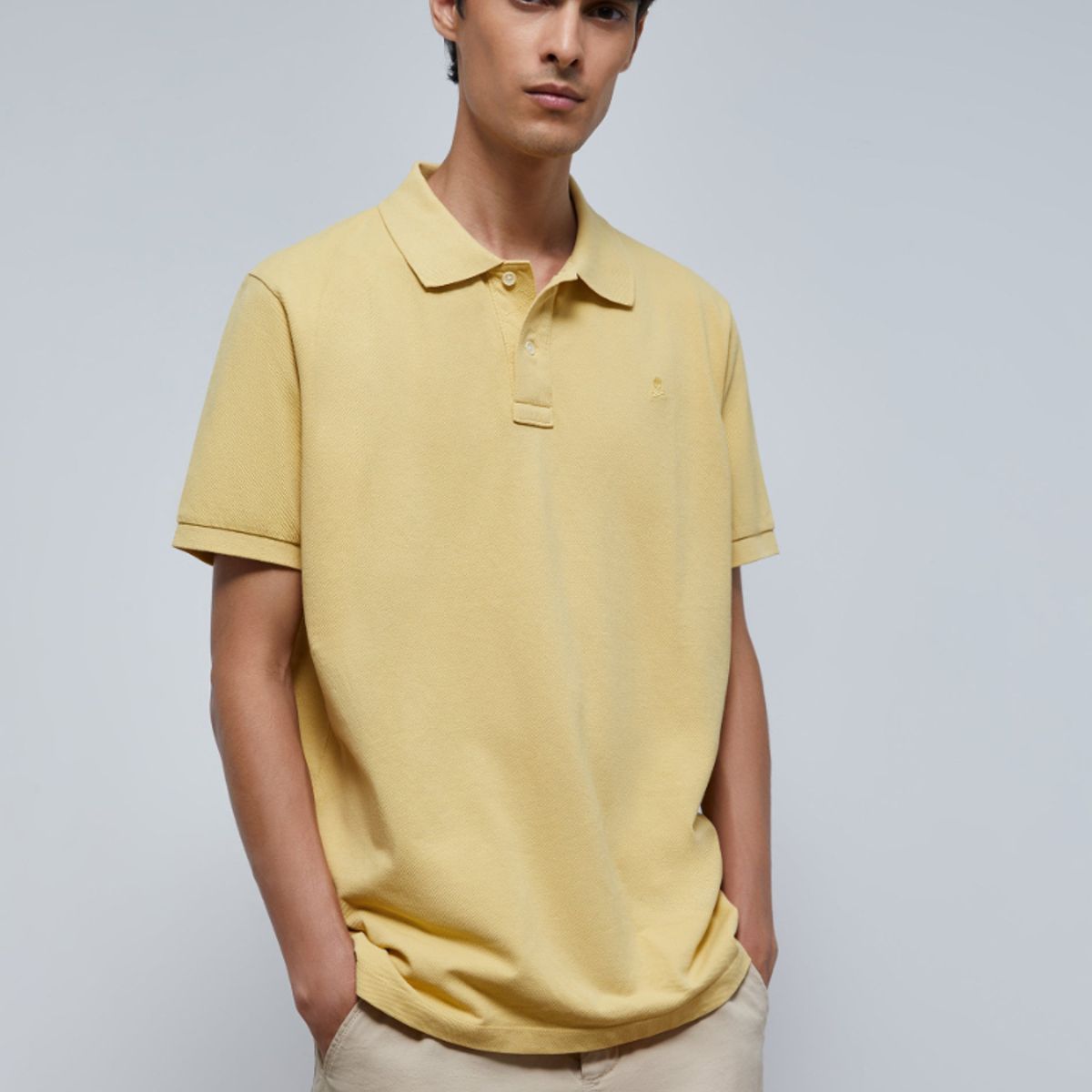 SCALPERS - Polo Básico Calavera Yellow