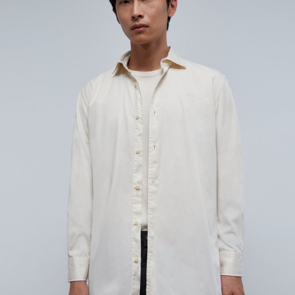 SCALPERS - Camisa Lavada Calavera Cream