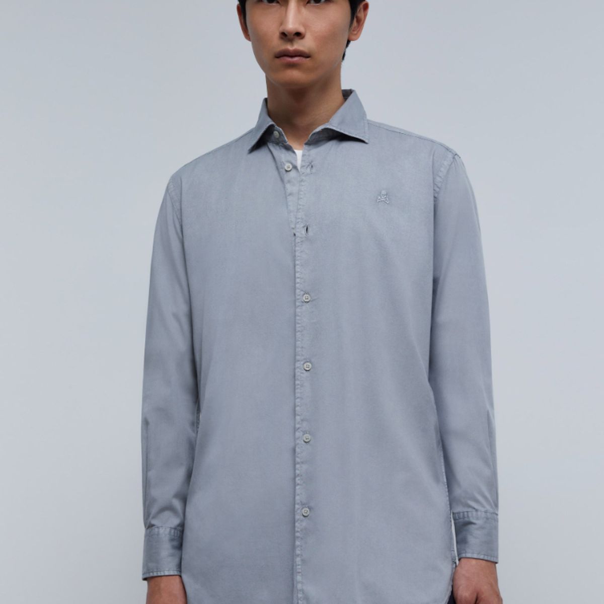 SCALPERS - Camisa Lavada Calavera Grey