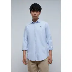 SCALPERS - Camisa Oxford Calavera Contraste Blue Check