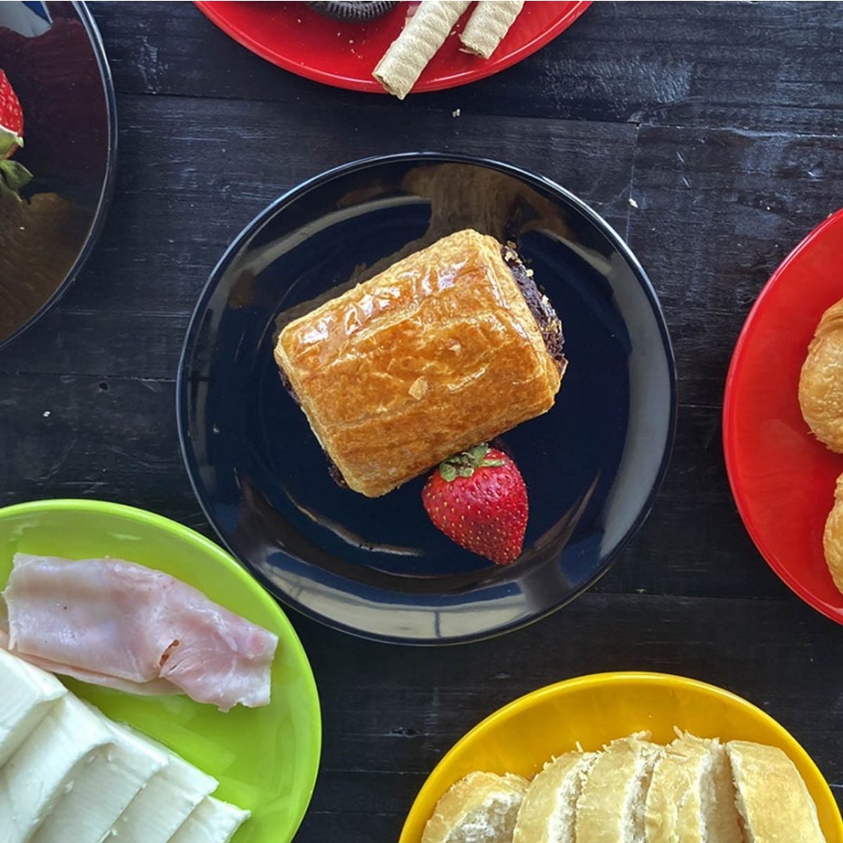 IMAHE - PLATO REDONDO 17 CM. MELAMINA NEGRA IMAHE