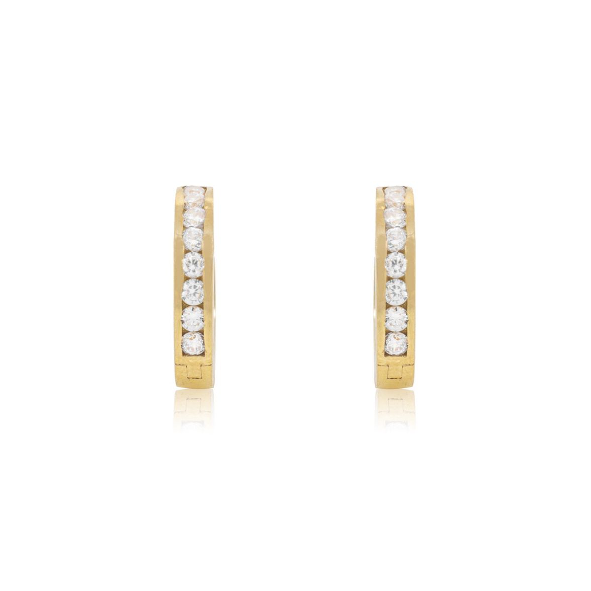 JB JOYAS BARON - Aros de Oro 18kt Riel de Circones
