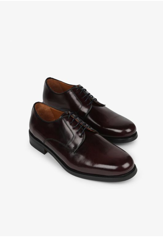 Zapatos Piel Cordones Burgundy