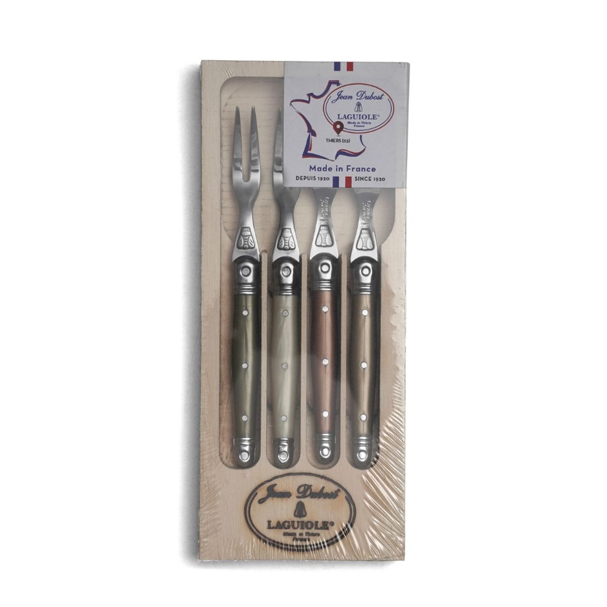 LAGUIOLE - Set 4 tenedores cocktail mineral