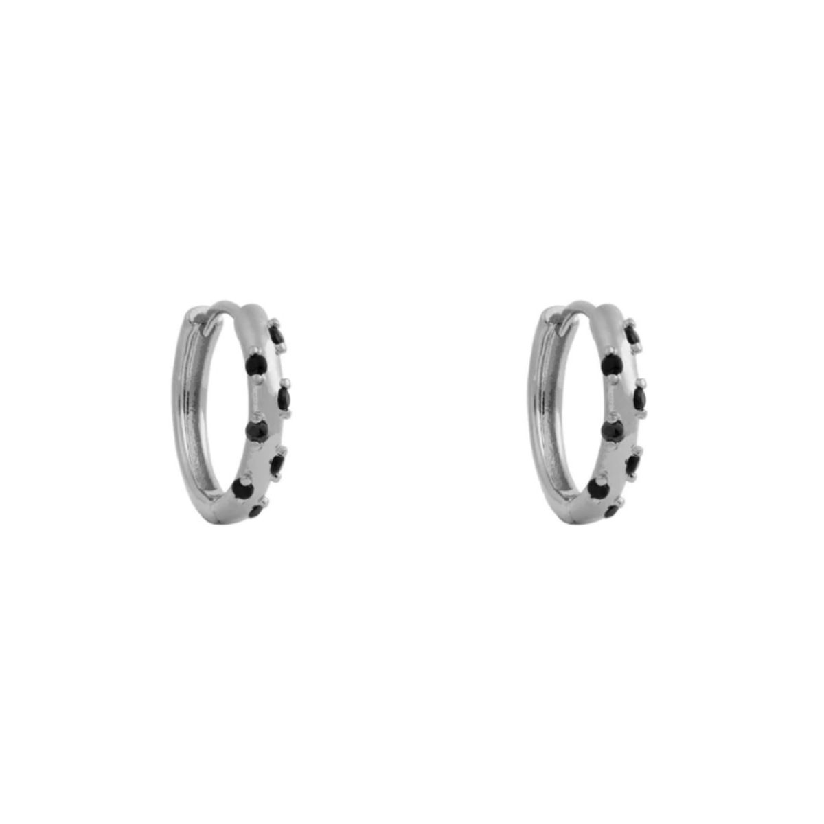 BOAZ JOYAS - Argollas Sintra Black oro blanco