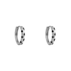 BOAZ JOYAS - Argollas Sintra Black oro blanco