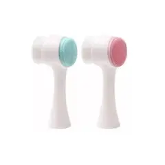 GENERICO - Cepillo De Limpieza Facial Doble Cara Exfolia Y Limpia