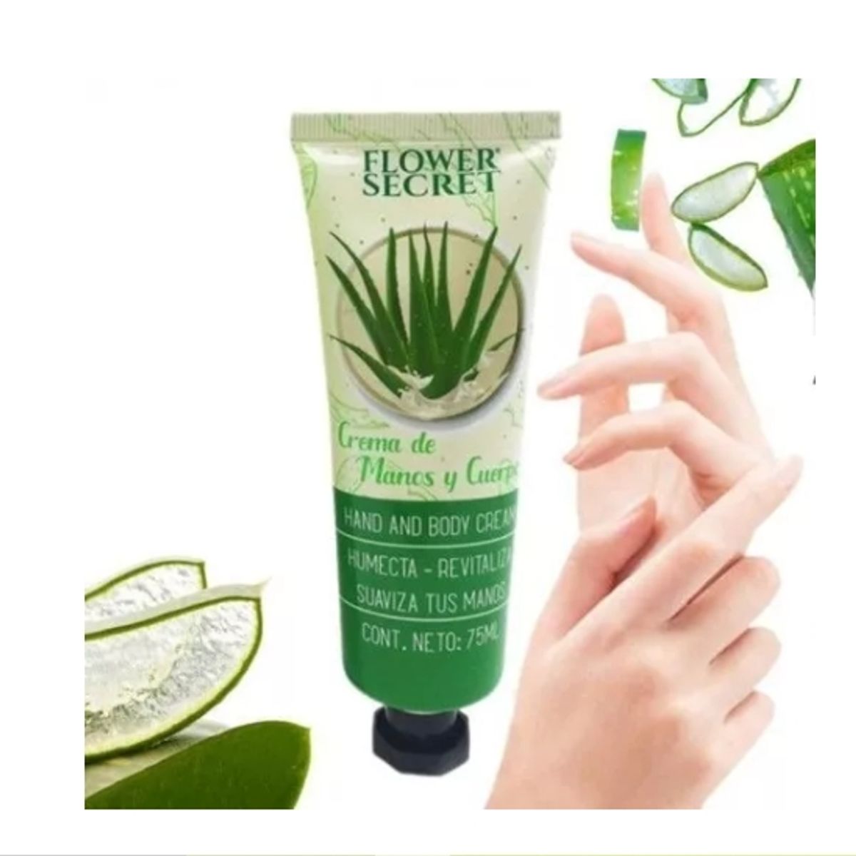 MFLORA - Crema De Manos Y Cuerpo Aromas Flower Secret Aloe vera.-