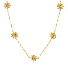 LUX JOYAS - Collar Baño Oro 18k Margaritas
