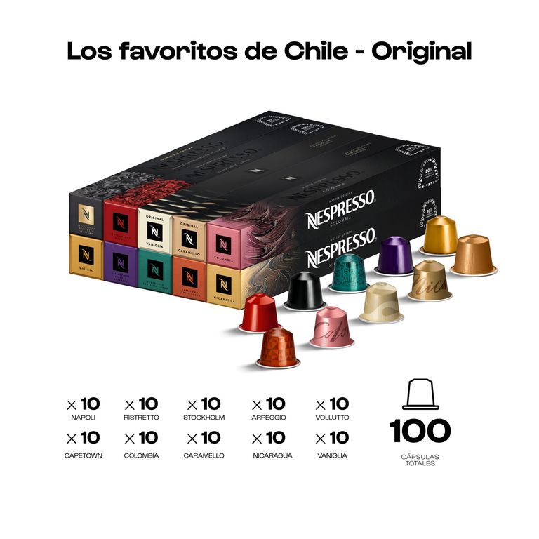 Capsulas de Cafe Pack Favoritos - 100 unidades