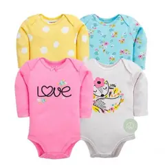 TEDMIMAK - Pack de 4 Bodies Love Fucsia Bebé Niña