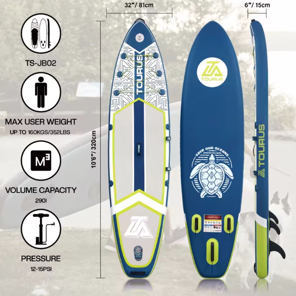 TOURUS - Stand Up Paddle Inflable  Sup Tourus JB02