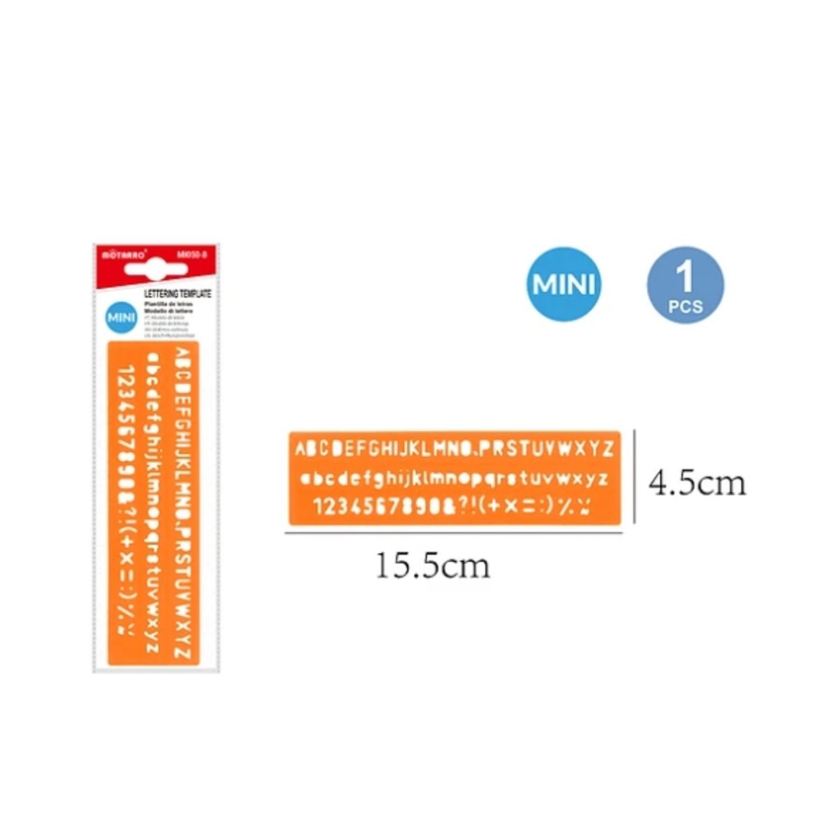 GENERICO - Regla Con Letras Y Numeros 15.5 Cm Papeleria