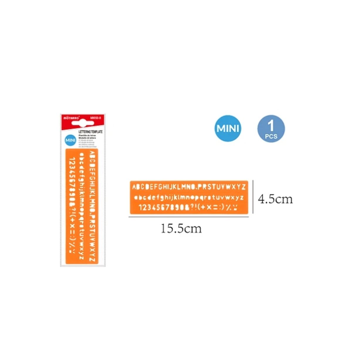 GENERICO - Regla Con Letras Y Numeros 15.5 Cm Papeleria
