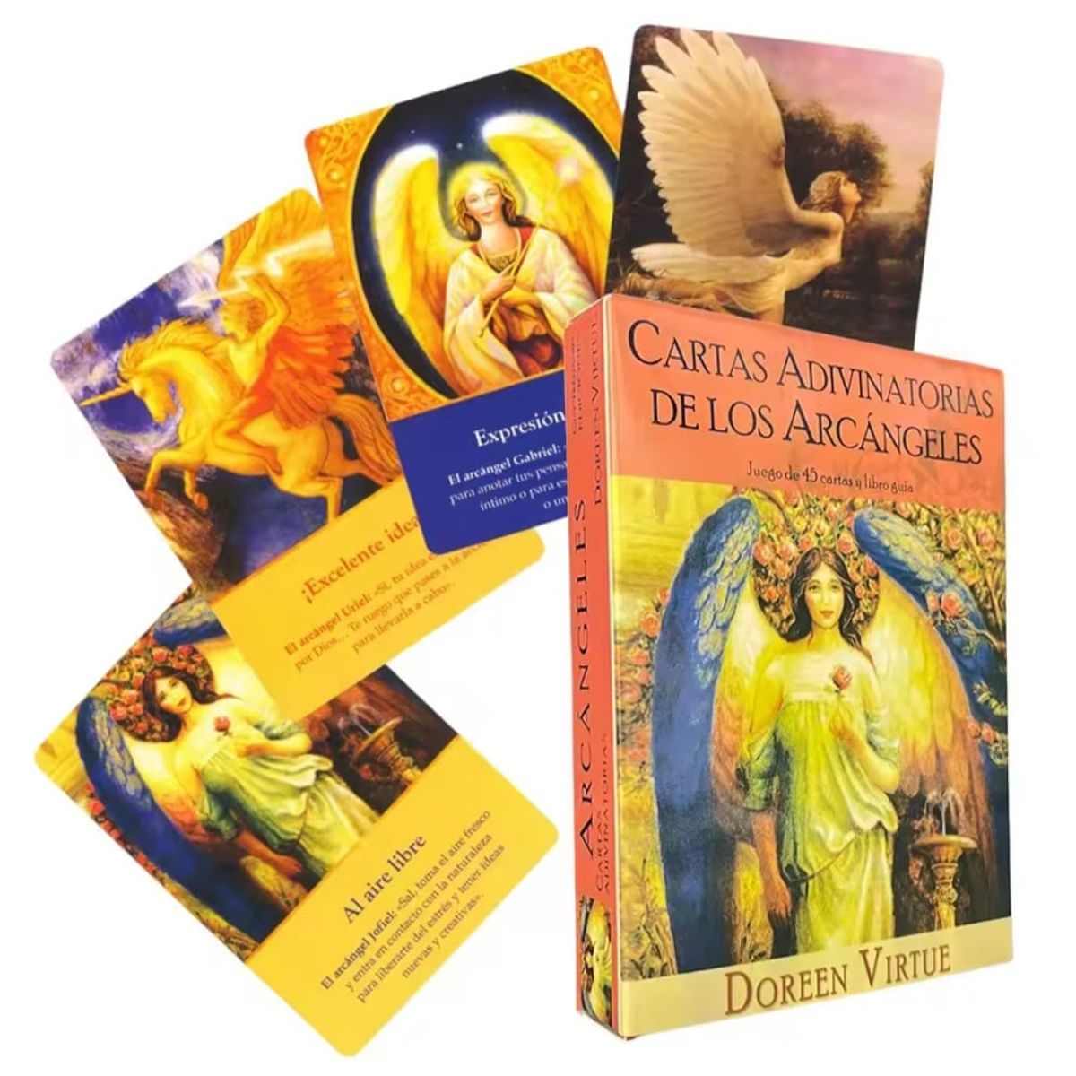 GENERICO - JUEGO DE 45 CARTAS DE TAROT ADIVINATORIAS DE LOS ARCANGELES EN ESPAÑOL
