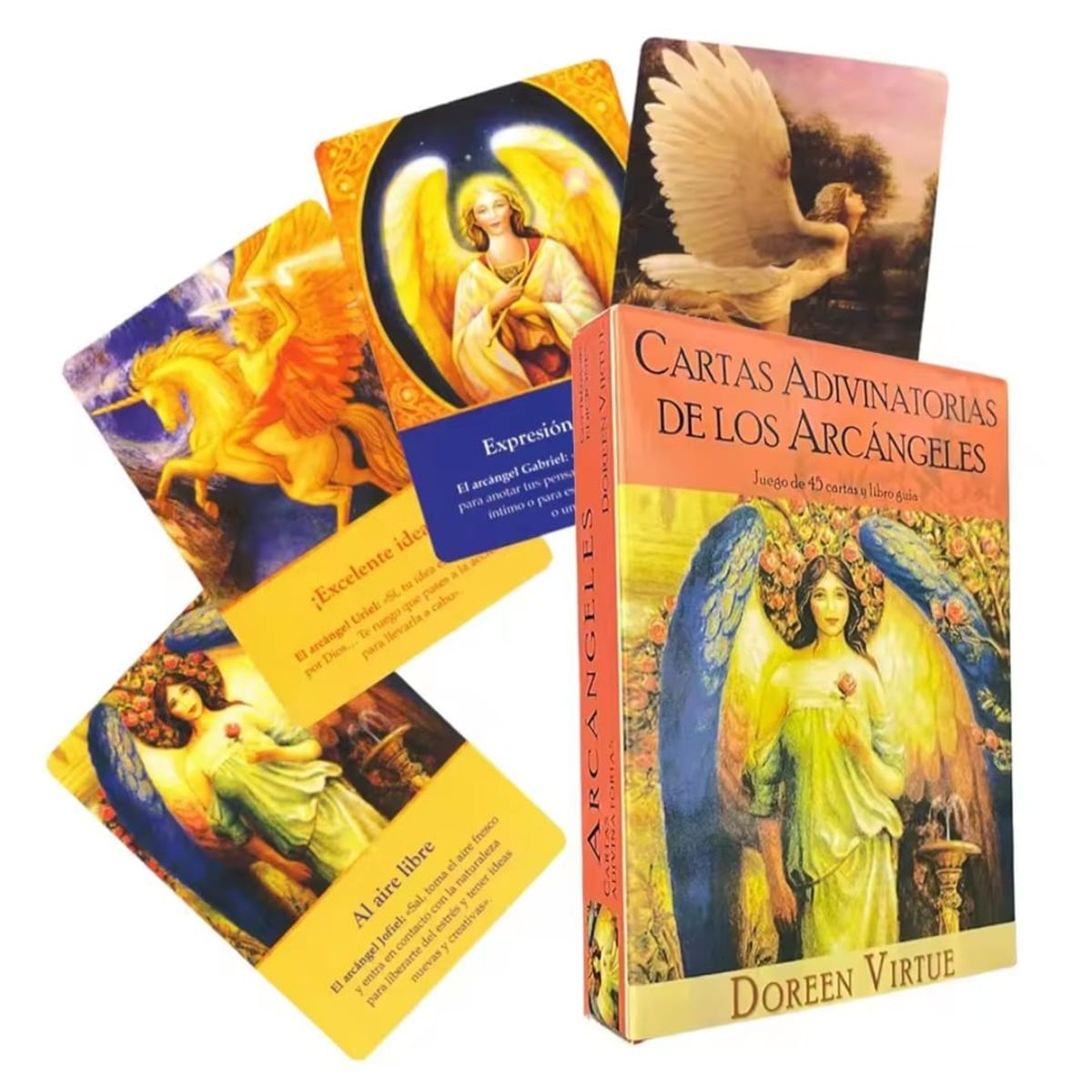 GENERICO - JUEGO DE 45 CARTAS DE TAROT ADIVINATORIAS DE LOS ARCANGELES EN ESPAÑOL