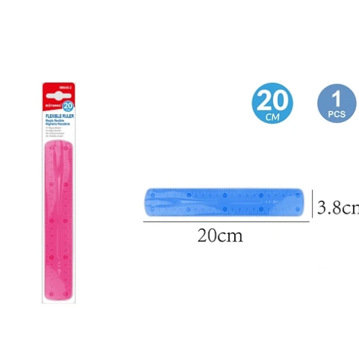 GENERICO - Regla Flexible 20 Cm Papeleria