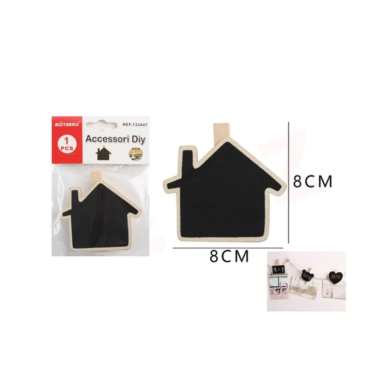 GENERICO - 88Cm Pizarra Pequeña Forma De Casa