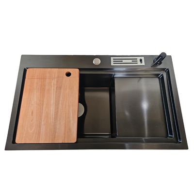 Imagen 2 del producto Lavaplatos 78x46 Cm Negro + Accesorios Y Dispensador