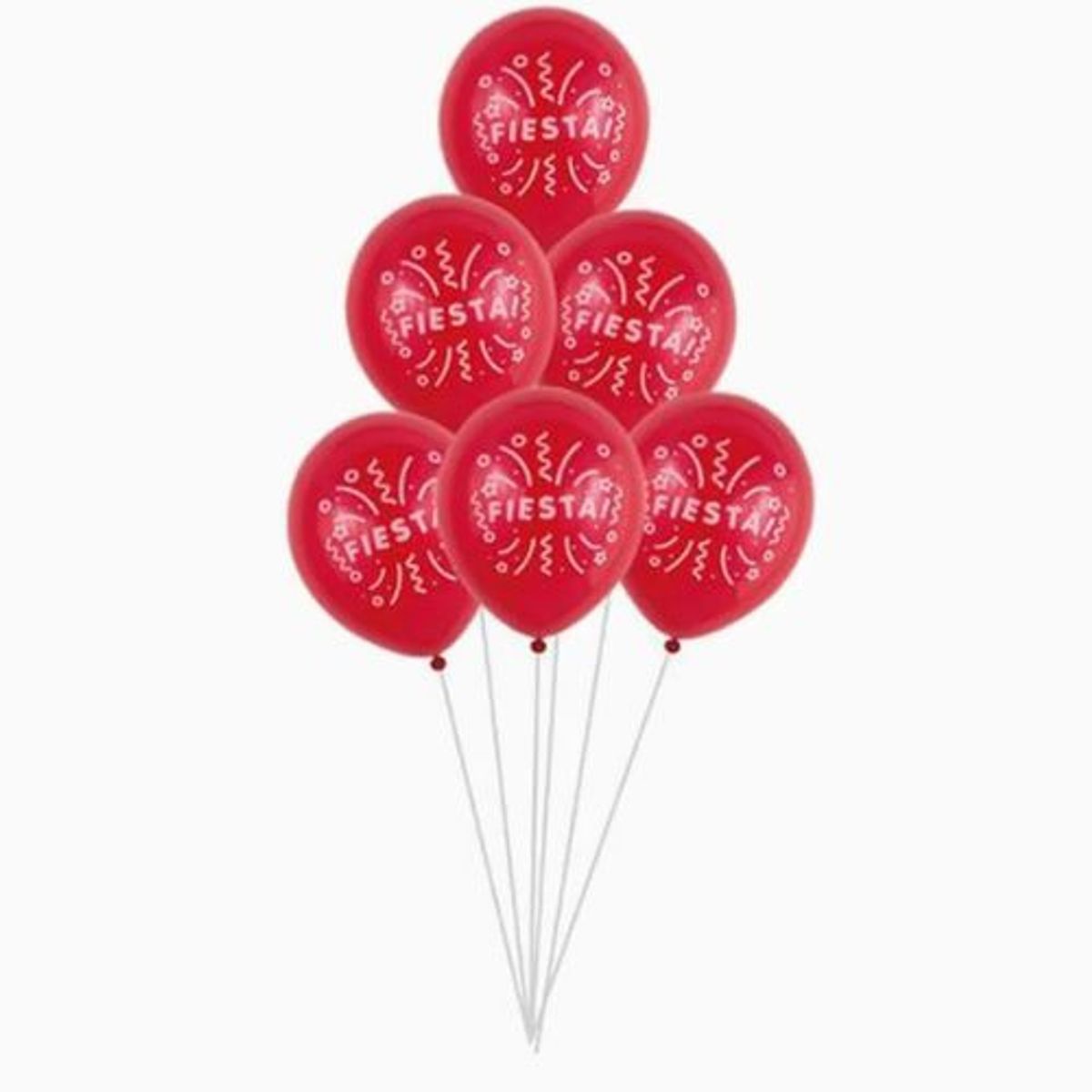 GENERICO - Set De 6 Unidades Globos Color Rojo 30 Cm