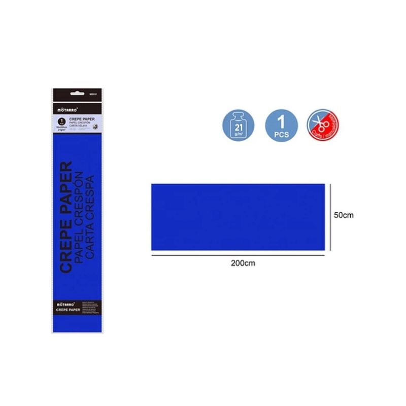 GENERICO - Papel Crepé Azul Oscuro 200X50Cm