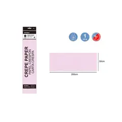 GENERICO - Papel Crepé Rosado Claro 200X50Cm