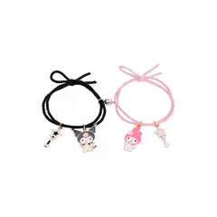 GENERICO - Par De Pulseras Kuromi Y Melody Amistad Parejas
