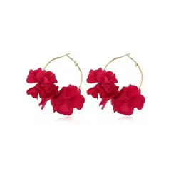GENERICO - Aros De Flores De Tela Colgante